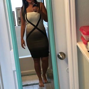 Ombré bondage dress